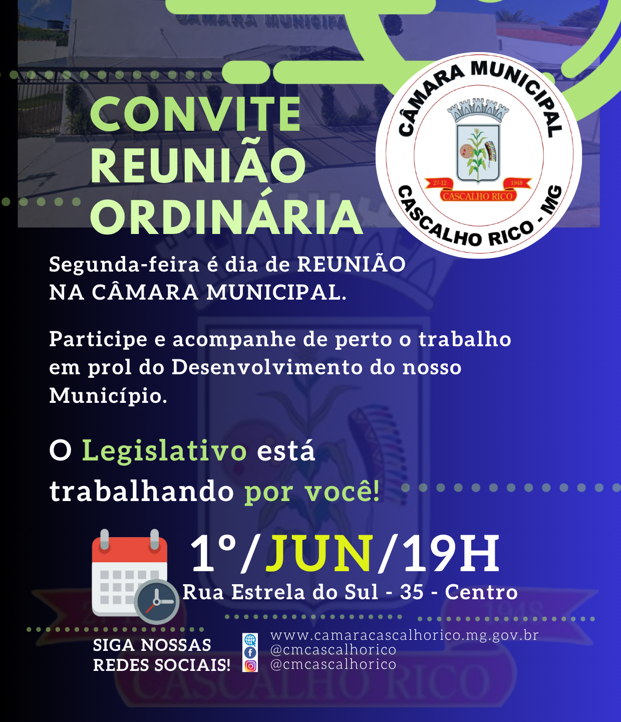 REUNIÃO ORDINÁRIA DO LEGISLATIVO