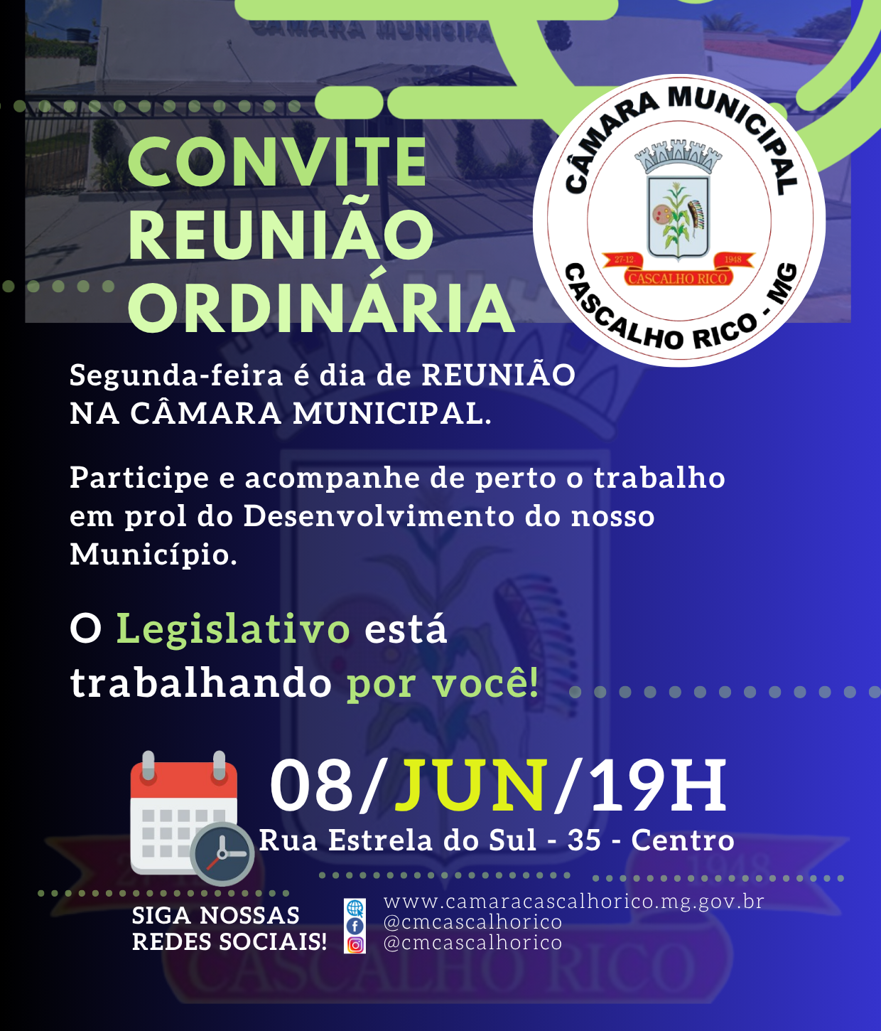 REUNIÃO ORDINÁRIA DO LEGISLATIVO