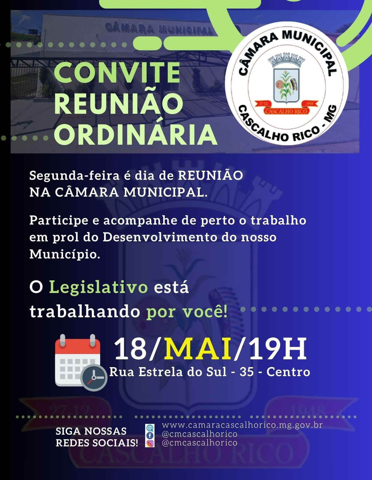 REUNIÃO ORDINÁRIA DO LEGISLATIVO