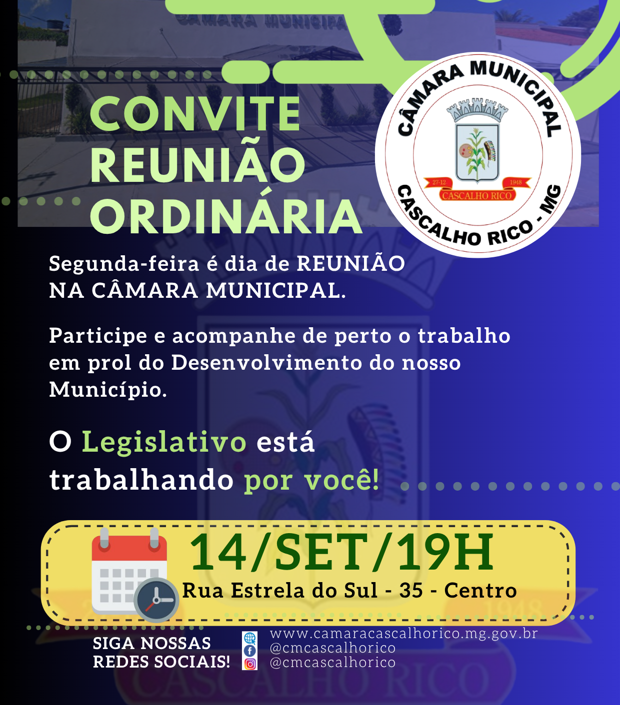 REUNIÃO ORDINÁRIA DO LEGISLATIVO