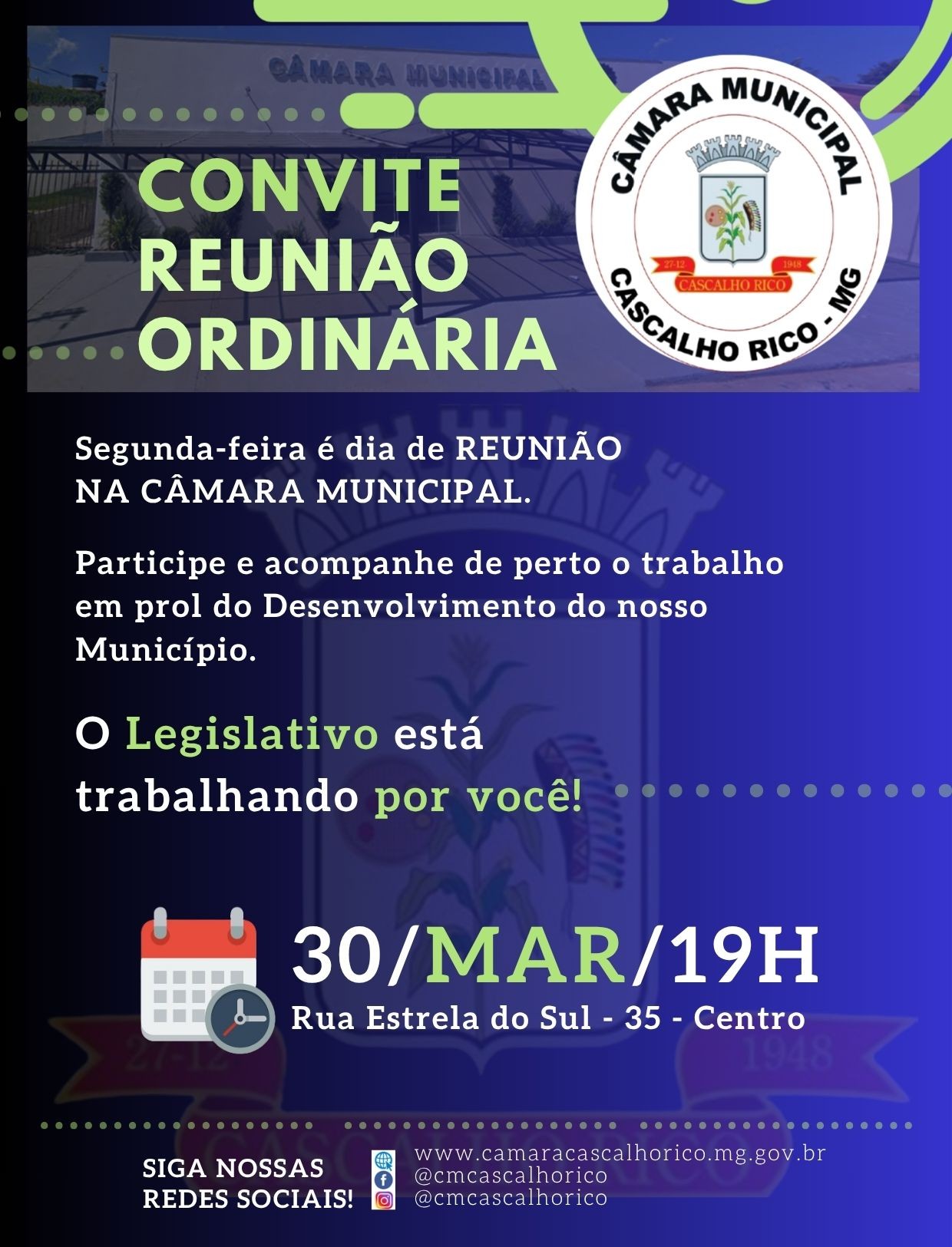 Reunião Ordinária do Legislativo