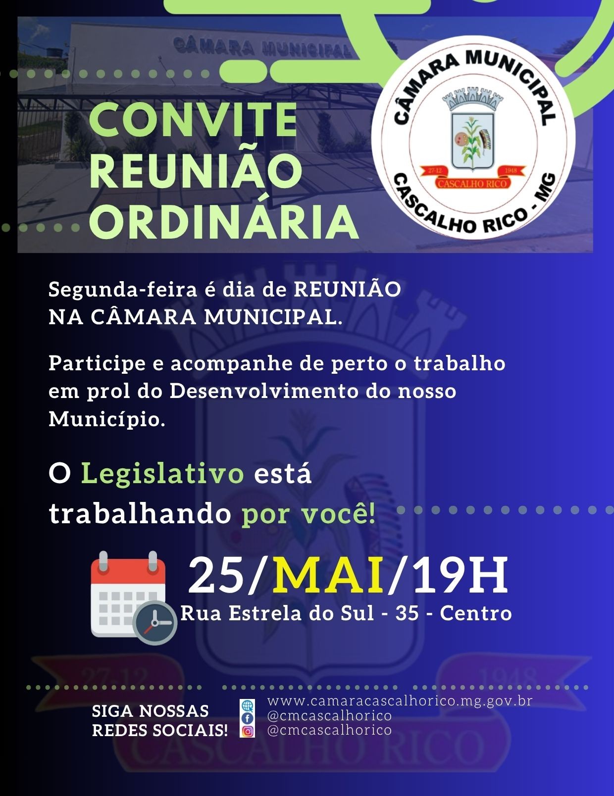 REUNIÃO ORDINÁRIA DO LEGISLATIVO